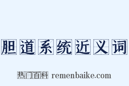 胆道系统近义词是什么意思的图片